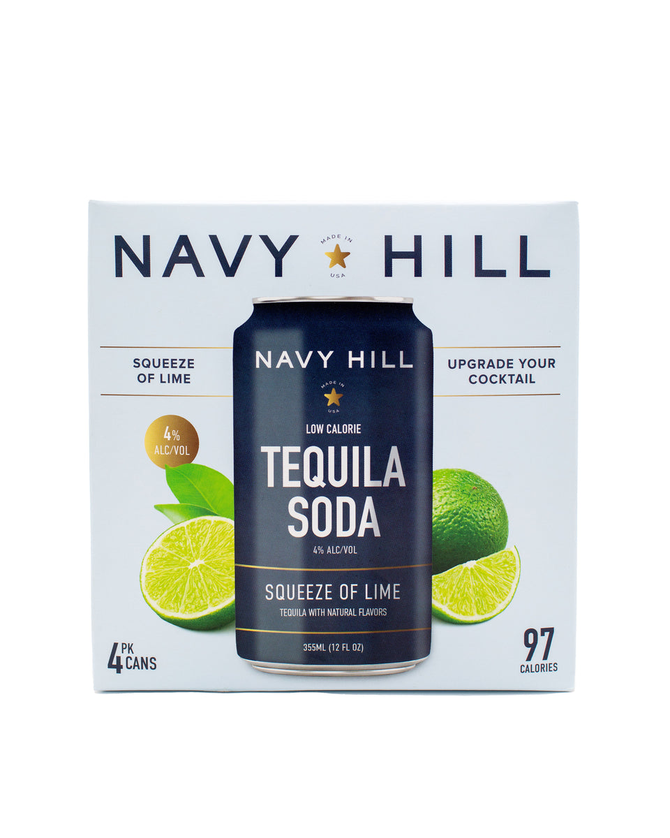 Navy Hill Squeeze of Lime Tequila Soda 4 pack Drink Navy Hill