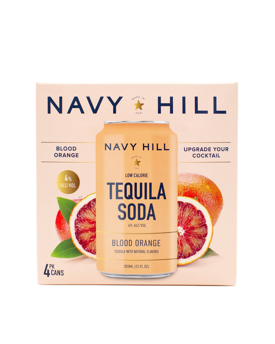 Navy Hilll Blood Orange Tequila Soda 12 pack Drink Navy Hill