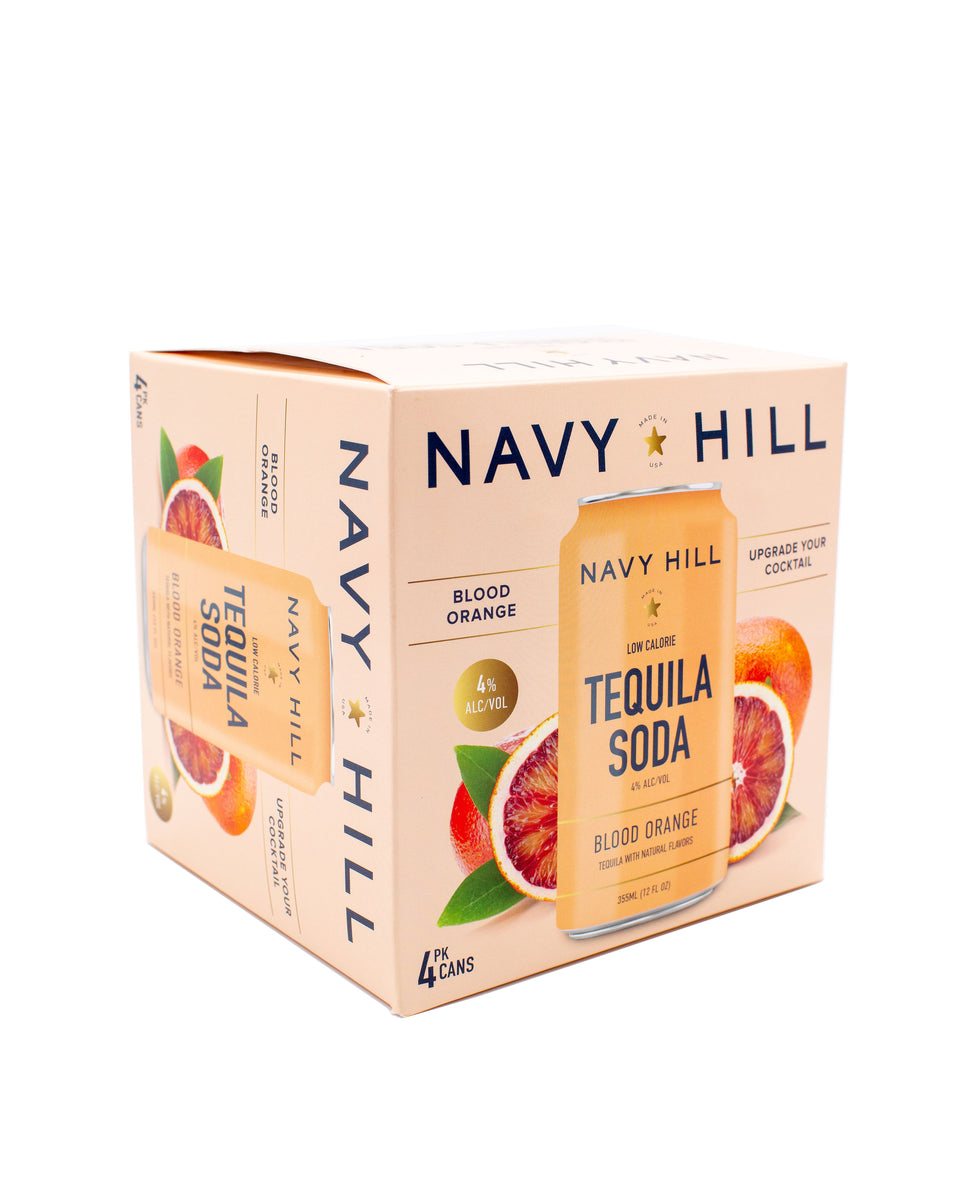 Navy Hilll Blood Orange Tequila Soda 12 pack Drink Navy Hill