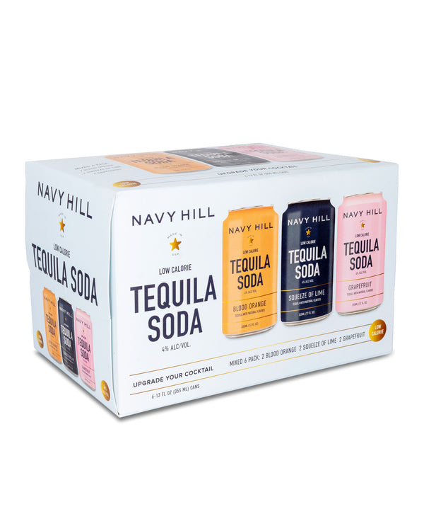 Navy Hill Variety Pack Tequila Soda Box Side